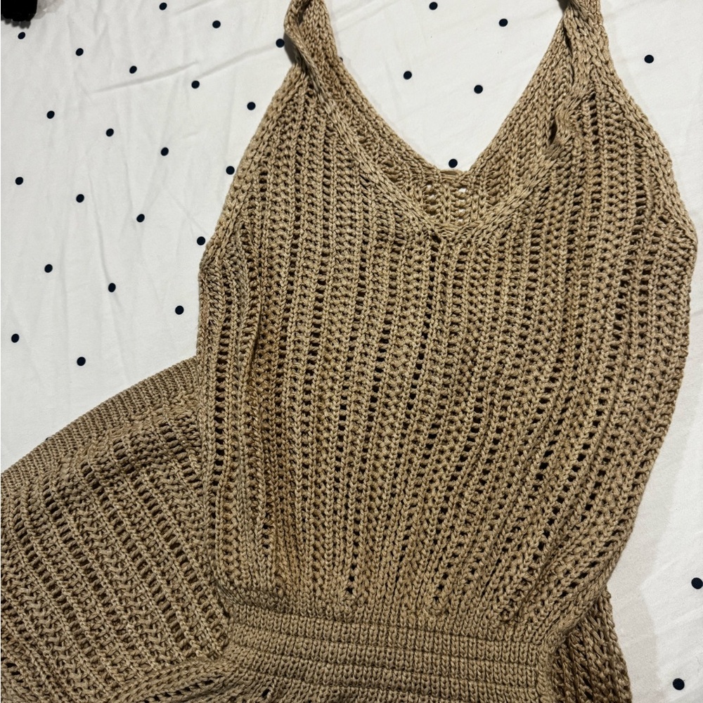 Cupshe Tan Knit Swim Coverup